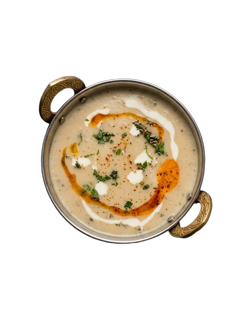 Dahi vada — lentil dumplings in yogurt with tamarind and cumin tempering